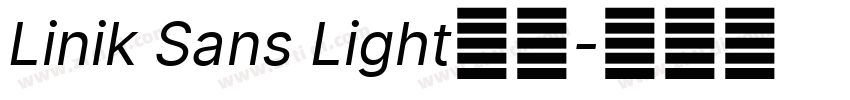 Linik Sans Light字体字体转换